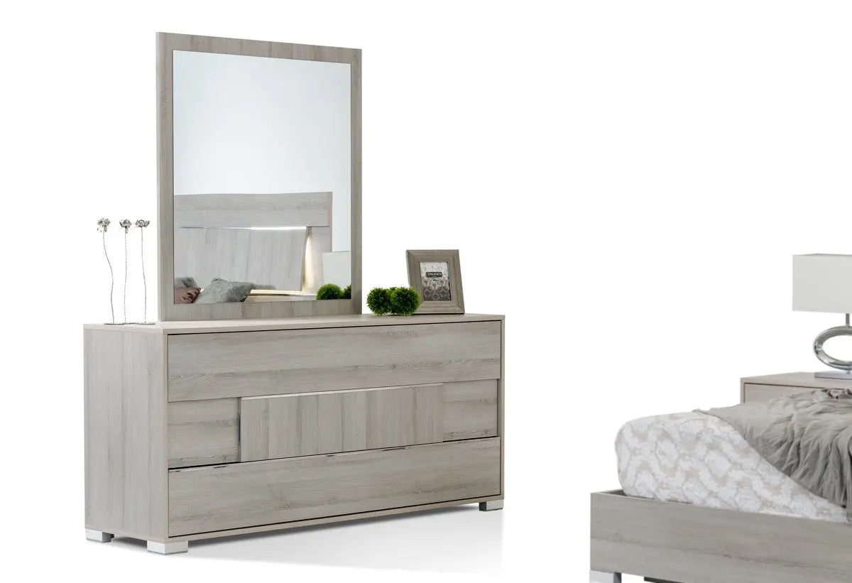 Vig Furniture - Modrest Ethan Italian Modern Grey Bedroom Set - Vgacethan-Set-Gry