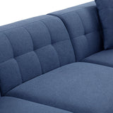 Sectional Sofa with Ottoman DIY Combination Sofa Blue - Home Elegance USA