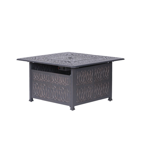 Powder Coated Aluminum Propane Gas Fire Pit Table