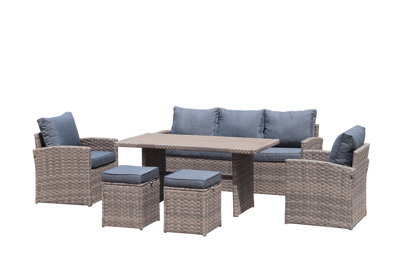 Outdoor PE Rattan Sofa Set of 6