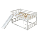 Full over Full bunkbed with Slied for white color - Home Elegance USA