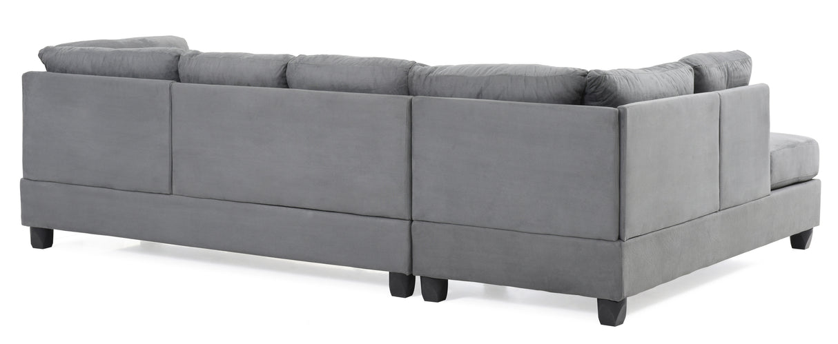 Glory Furniture Malone G633B-SC Sectional ( 3 Boxes) , GRAY - Home Elegance USA