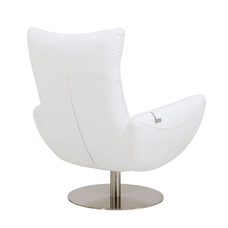 Global United Modern Genuine Italian Leather Upholstered Chair Home Elegance USA