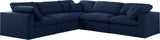 Serene - Cloud 5 Piece Modular Sectional - Navy - Home Elegance USA