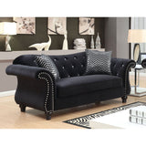 Jolanda - Loveseat - Black - Home Elegance USA