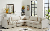 Jacob - Modular Sectional 5 Piece - Cream - Fabric - Home Elegance USA