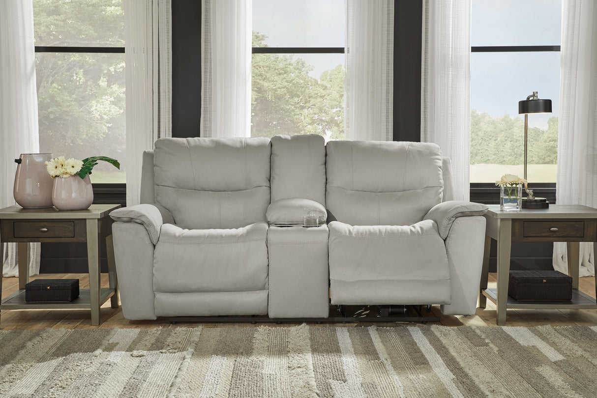 Next-gen Gaucho - Fossil - 3 Pc. - Power Reclining Sofa, Loveseat, Recliner - Home Elegance USA