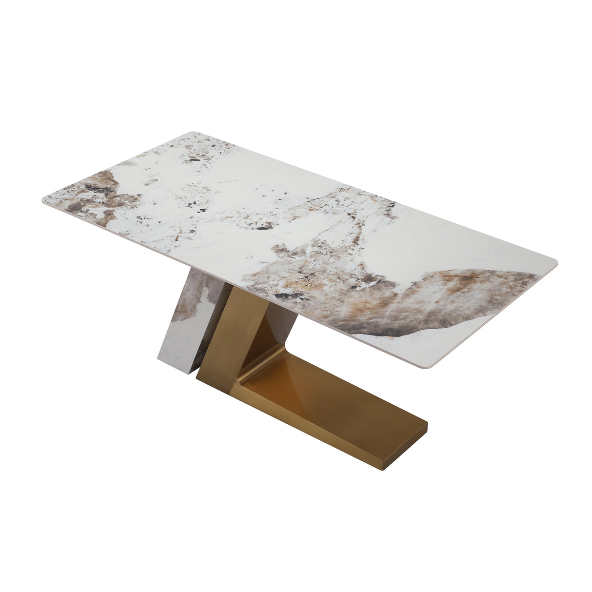 71 inch Fashion Modern Pandora sintered stone dining table - Home Elegance USA