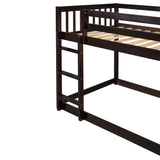 Twin over Twin Bunk Bed with 4 Drawers and 3 Shelves-Espresso（OLD SKU: LP000067AAP） - Home Elegance USA