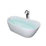 Acrylic Alcove Freestanding Soaking Bathtub-63‘’