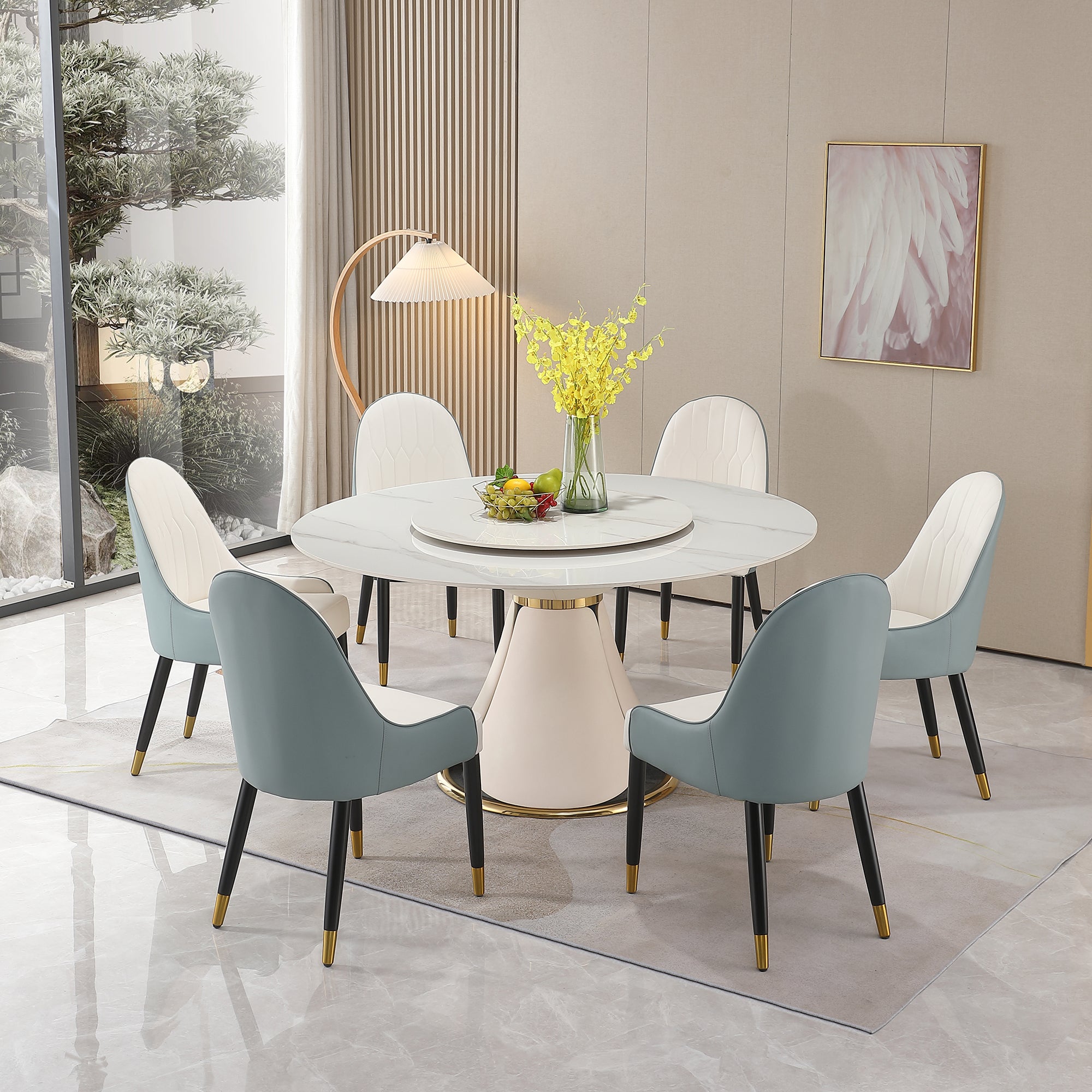 Stone dining chairs hot sale