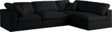 Plush - Cloud Modular Sectional - Black - Home Elegance USA