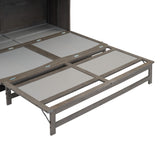 Queen Size Murphy Bed with Built-In Charging Station, Antique Grey(Expected Arrival Time: 8.9) - Home Elegance USA