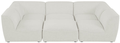 Miramar - Modular Sectional 6 Piece - Cream - Fabric - Modern & Contemporary - Home Elegance USA