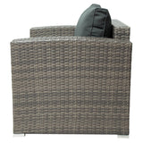 U_STYLE Patio Furniture Sets, 7-Piece Patio Wicker Sofa , Cushions, Chairs , a Loveseat , a Table and a Storage Box