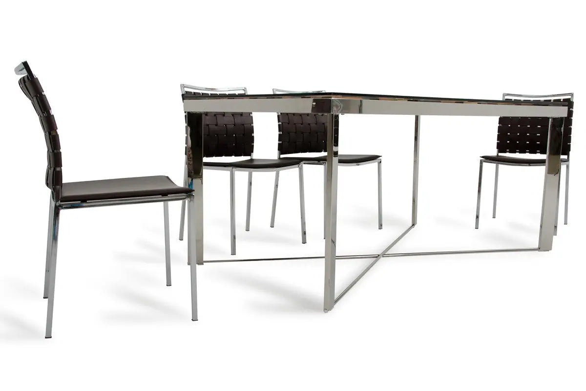 Vig Furniture - Modrest Santiago Modern Rectangular Wood Mosaic Dining Table - Vgewf2193Ab