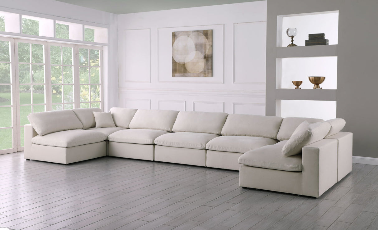 Plush - Cloud Modular Sectional 7 Piece - Cream - Home Elegance USA