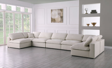 Plush - Cloud Modular Sectional 7 Piece - Cream - Home Elegance USA