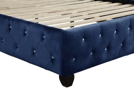Sophia Queen bed Blue - Home Elegance USA