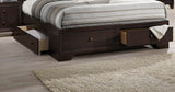 Modern bedroom Storage Eastern King Size Bed Drawers Storage Headboard Footboard 1pc Bed Only. - Home Elegance USA