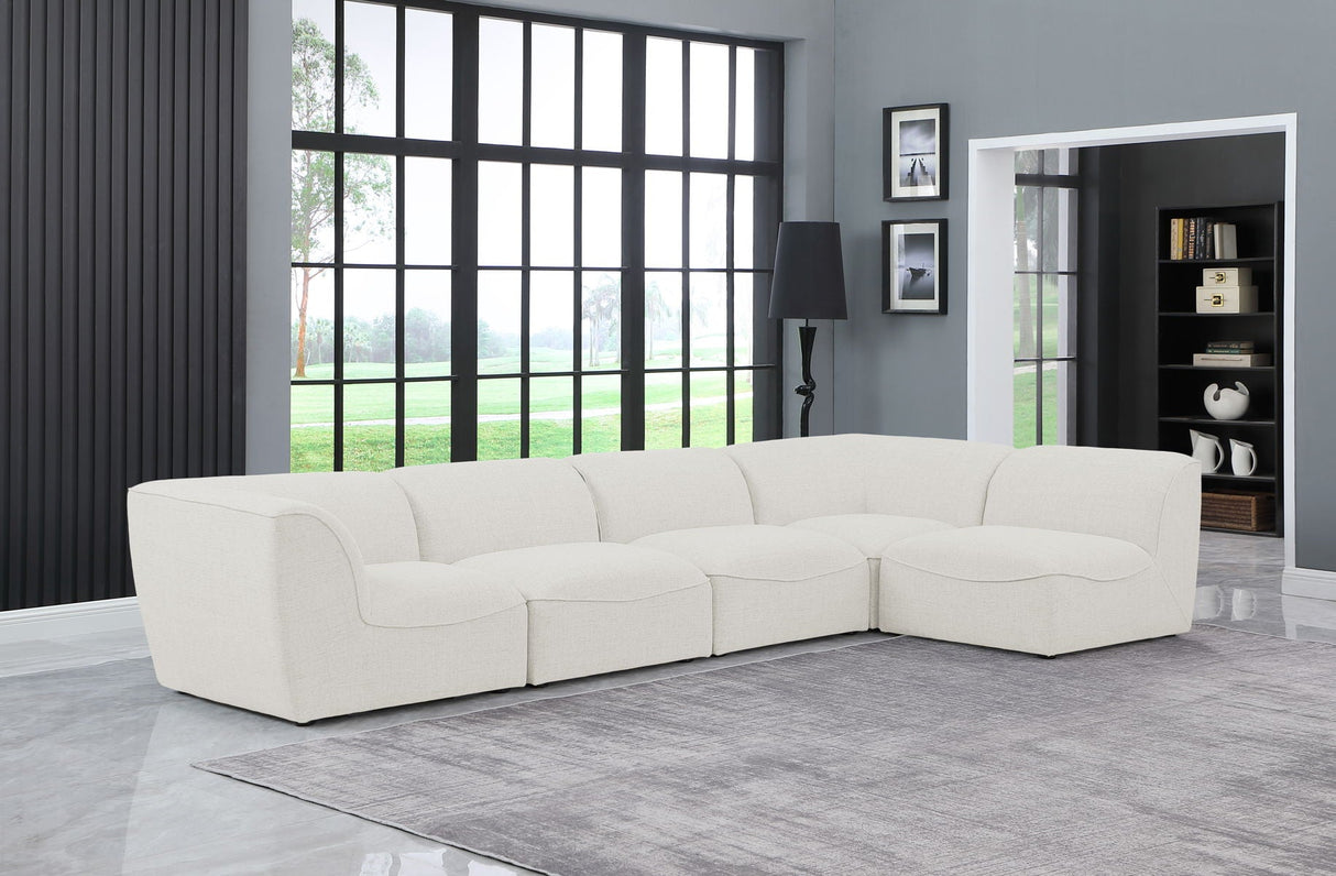 Miramar - Modular Sectional 5 Piece - Cream - Home Elegance USA