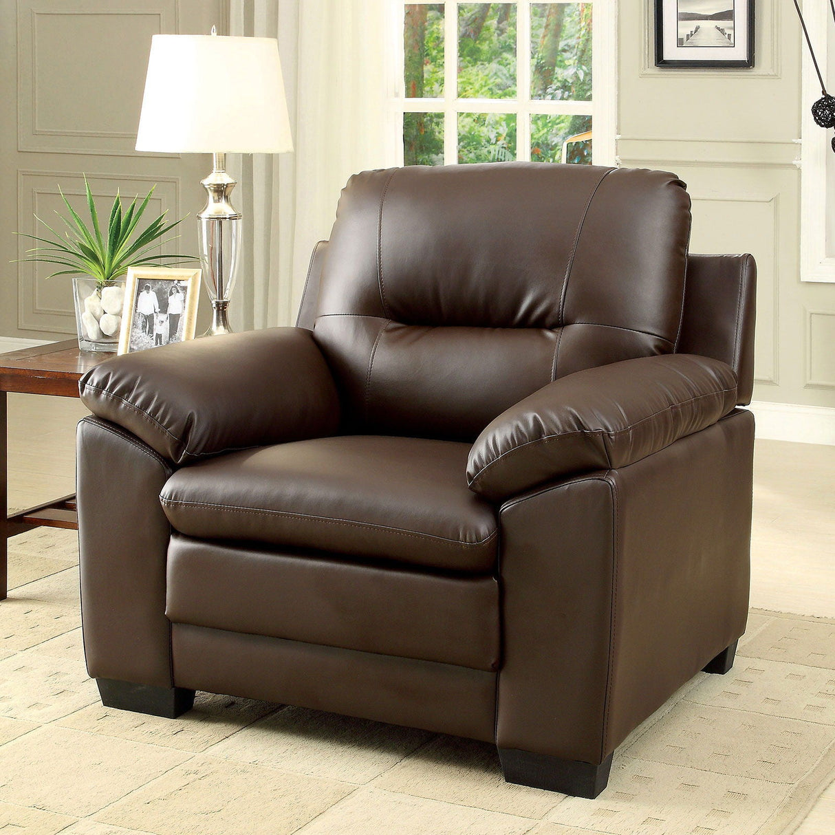 Parma - Sofa & Love Seat & Chair - Brown - Home Elegance USA