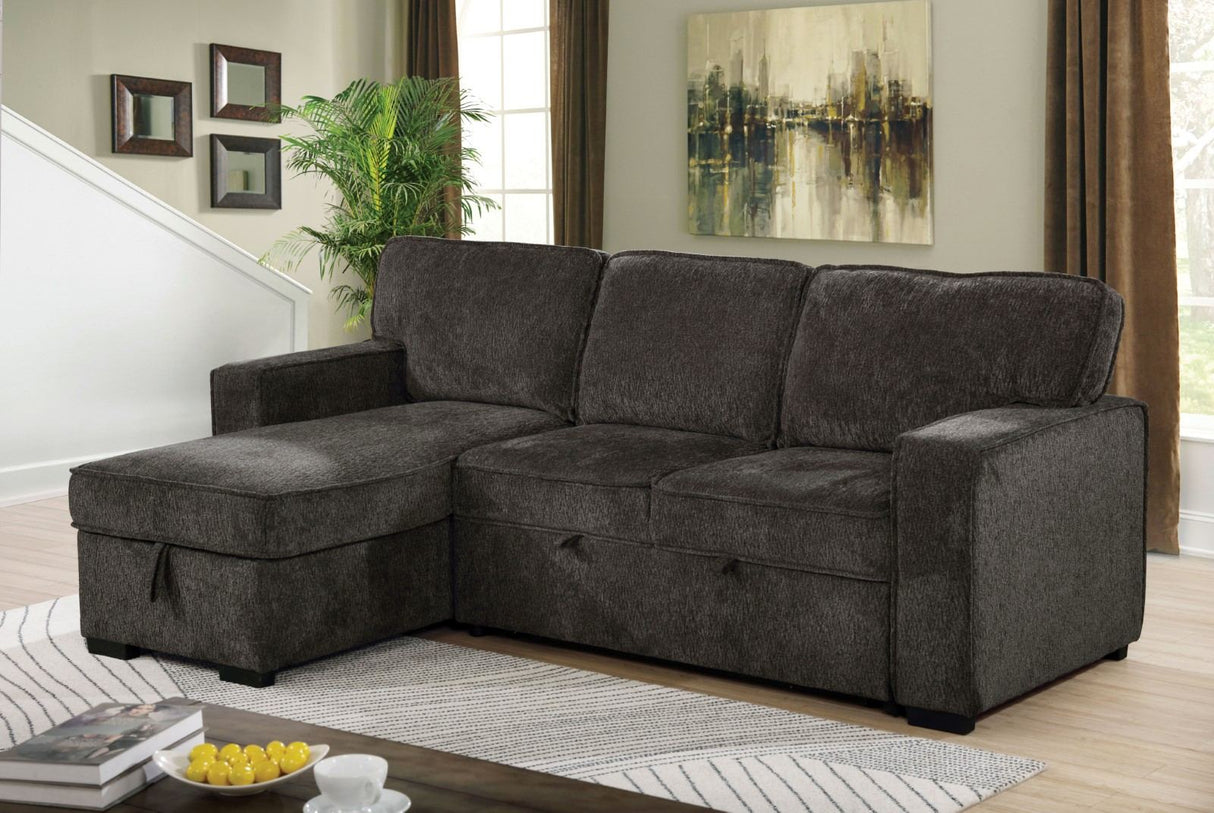 Ines - Sectional - Dark Gray - Home Elegance USA