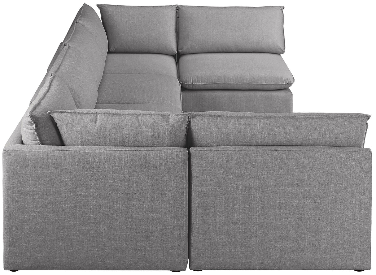 Mackenzie - Modular Sectional 6 Piece - Gray - Modern & Contemporary - Home Elegance USA