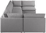 Mackenzie - Modular Sectional 6 Piece - Gray - Modern & Contemporary - Home Elegance USA