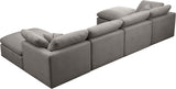 Plush - Cloud Modular Sectional 6 Piece - Grey - Fabric - Home Elegance USA