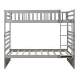 Orisfur. Twin Bunk Beds for Kids with Safety Rail and Movable Trundle bed