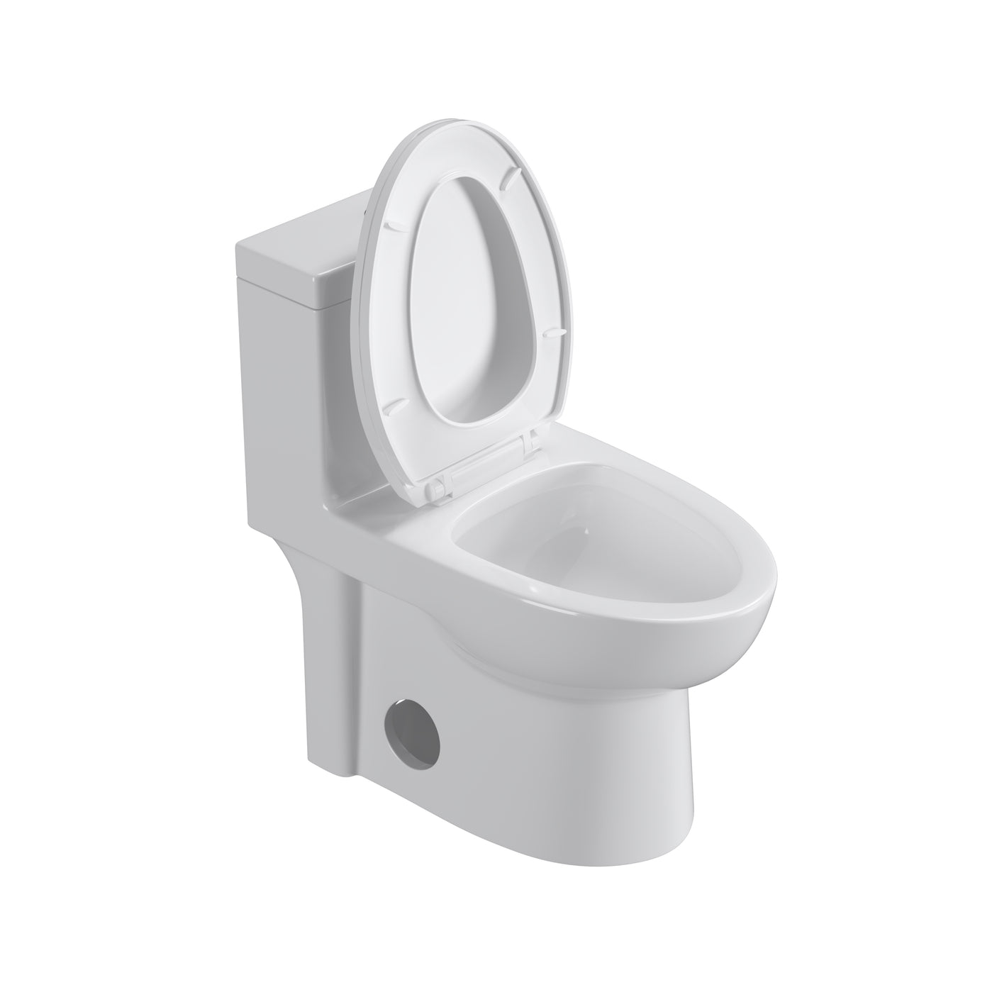 1.1/1.6 GPF Dual Flush Elongated One-Piece Toilet Floor Mount