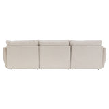 113.3" Convertible Sectional Sofa Couch 3 - Seat L - Shaped Sofa with Movable Ottoman and USB for Apartment, Living Room, Bedroom, Beige - SG000880AAA - image - 11