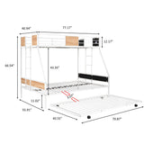 TWIN OVER FULL BUNK WITH TRUNDLE - Home Elegance USA