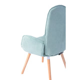 Modern Wingback Accent Armchair Living Room Tufted Fabric Upholstery, MINT GREEN - Home Elegance USA
