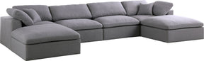 Serene - Cloud Modular Sectional 6 Piece - Grey