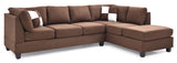 Glory Furniture Malone G632B-SC Sectional ( 3 Boxes) , CHOCOLATE - Home Elegance USA