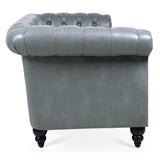 84.65" Rolled Arm Chesterfield 3 Seater Sofa. - W68061169 - image - 6