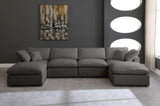 Plush - Cloud Modular Sectional 6 Piece - Grey - Fabric - Home Elegance USA