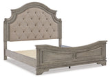 Lodenbay - Antique Gray - 6 Pc. - Dresser, Mirror, Chest, Queen Panel Bed - Home Elegance USA