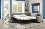 Tess - L-Shape Sleeper Sectional - Pearl Silver - Home Elegance USA