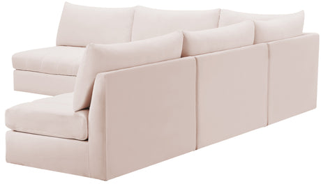 Jacob - Modular Sectional 5 Piece - Pink - Home Elegance USA