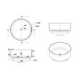 49inch round solid surface bathtub - W1240104679 - image - 5