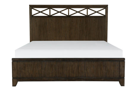 Griggs 3 Piece Eastern King Bed Set In Dark Brown 1669K-1Ek-3Set | Homelegance