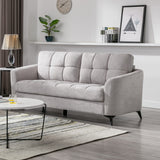 Callie Light Gray Velvet Fabric Sofa - Home Elegance USA