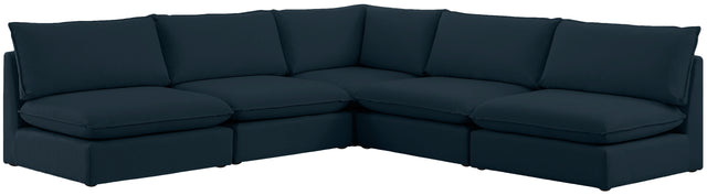 Mackenzie - Modular Sectional 5 Piece - Navy - Home Elegance USA