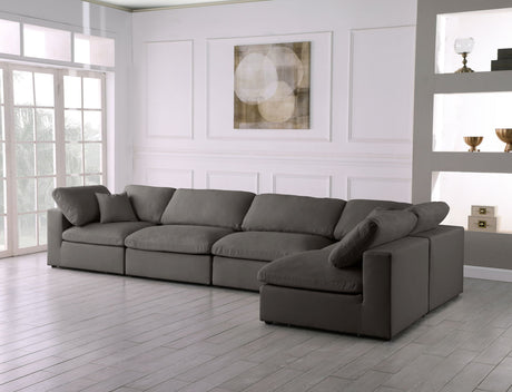 Plush - Cloud Modular Sectional 5 Piece - Grey - Home Elegance USA