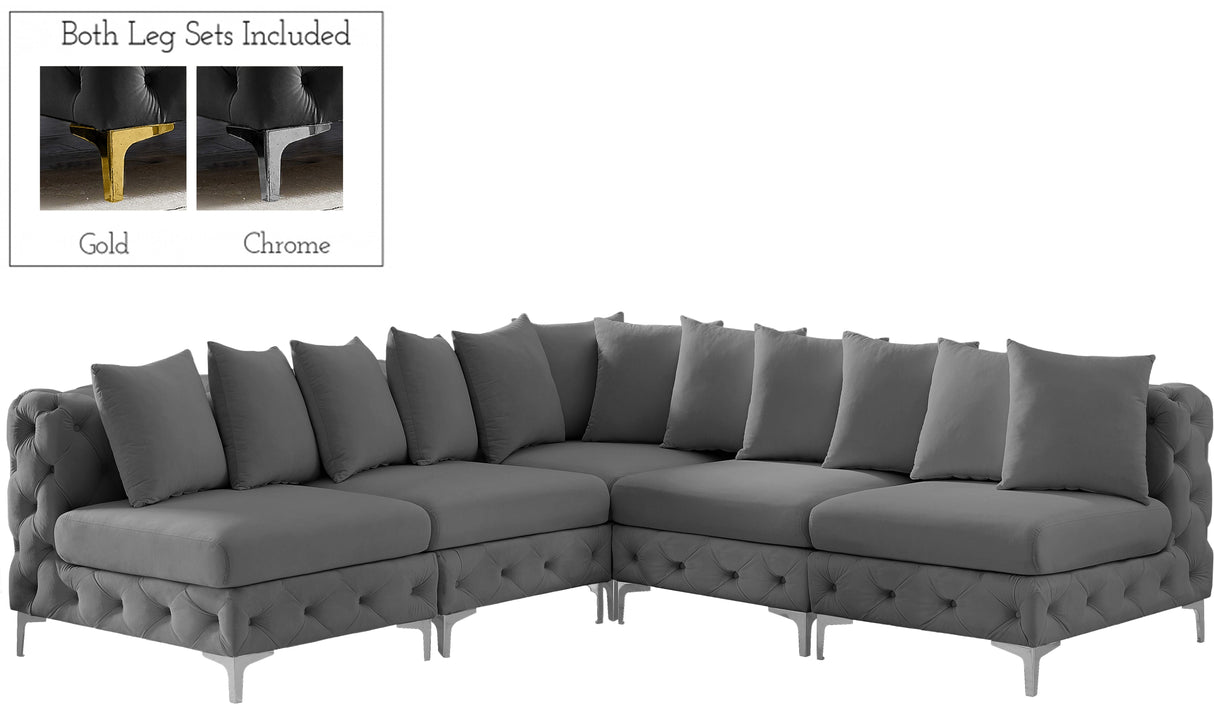 Tremblay - Modular Sectional 5 Piece - Gray - Modern & Contemporary - Home Elegance USA