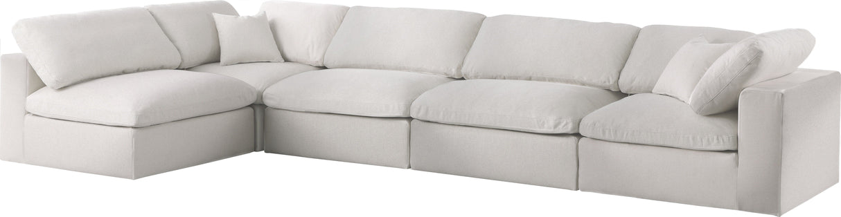 Serene - Cloud Modular Sectional 5 Piece - Cream - Home Elegance USA