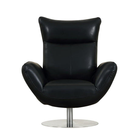 Global United 22" Modern Genuine Italian Leather Lounge Chair